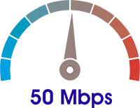 50 Mbps'ye kadar